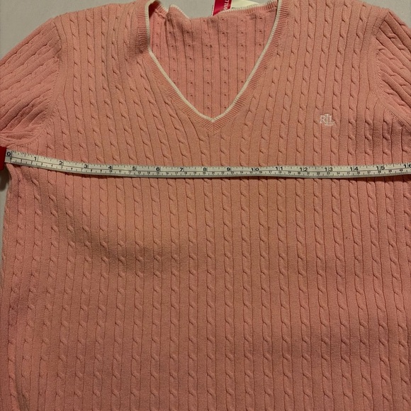 Ralph Lauren Soft Pink V-Neck Sweater - Picture 4 of 5